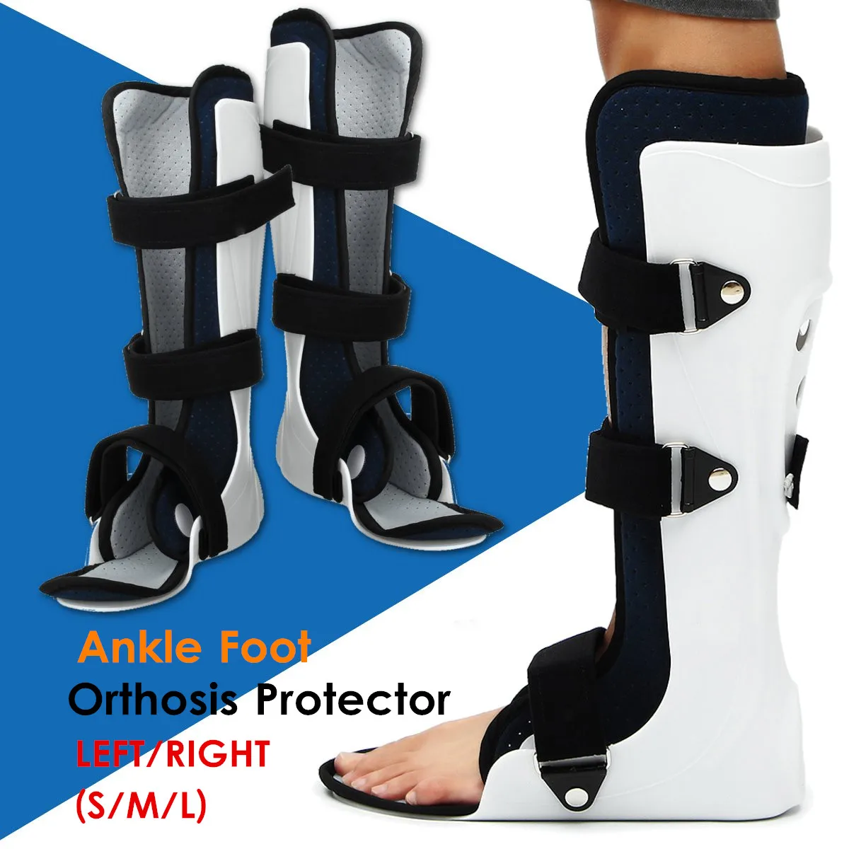 Регулируемая поддержка лодыжки Ортез левого правого сустава защита для перелома ног ортез переломы бандаж леггинсы стабилизатор S/M/L