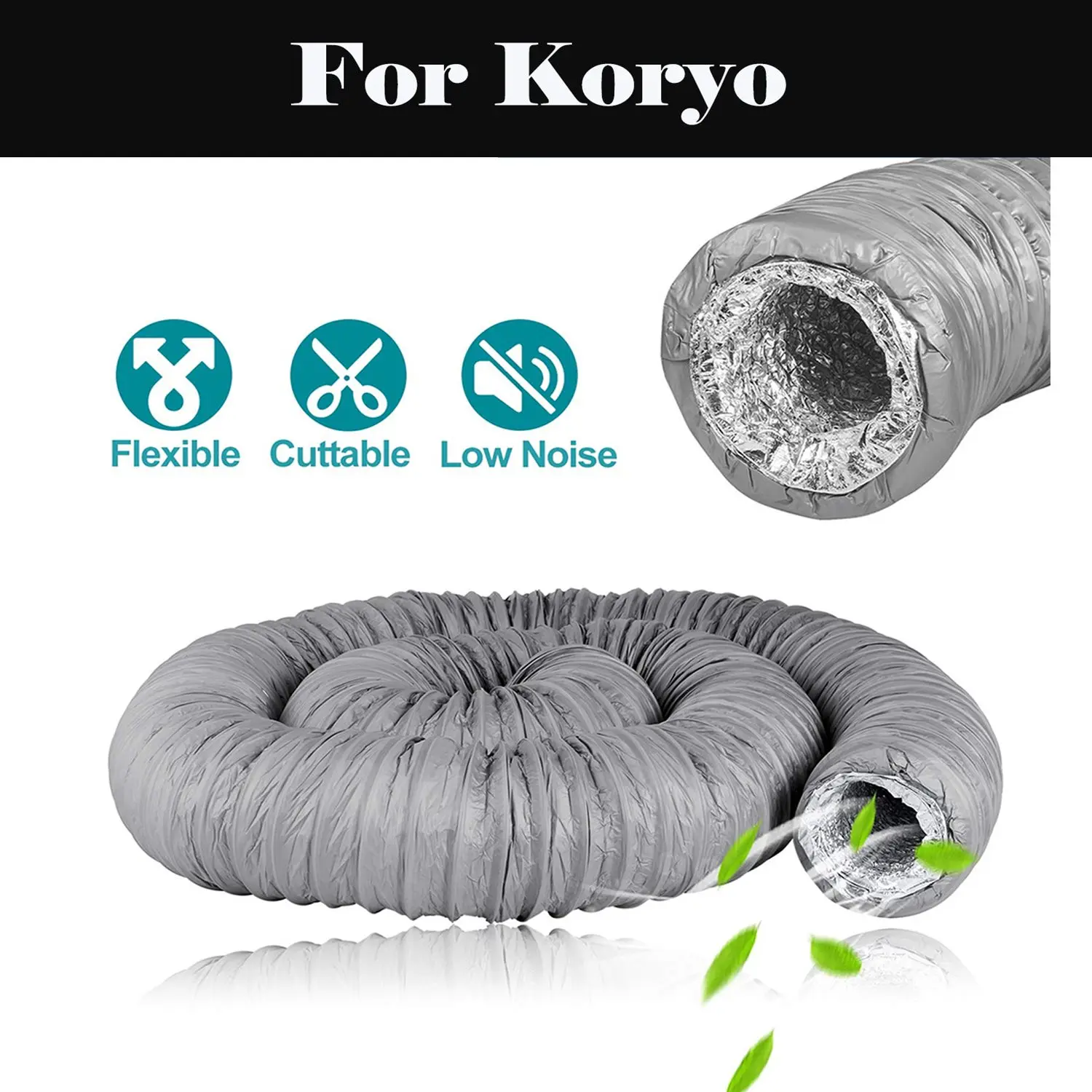 

1.2 2.5 5M Aluminum Air Duct Hose for Extractor Fan Air Conditioner For Koryo Diamond DSKSIAO1712A3S D12 DSKSIAO1718A3S D18