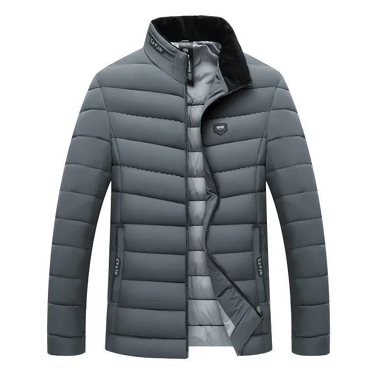 Зимняя мужская куртка, новинка, Мужская парка со стоячим воротником, Мужская однотонная плотная куртка и пальто, мужские зимние парки, верхняя одежда, YA515