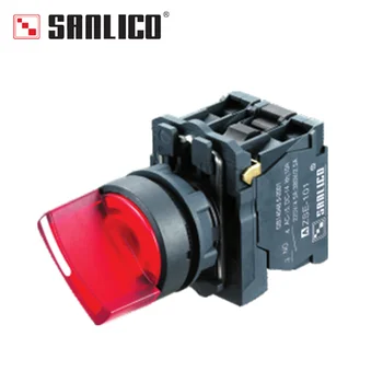 

waterproof illuminated selector switch rotary switch knob switch two or three position SB5(XB5 LA68S)-AK124B5 with integral LED