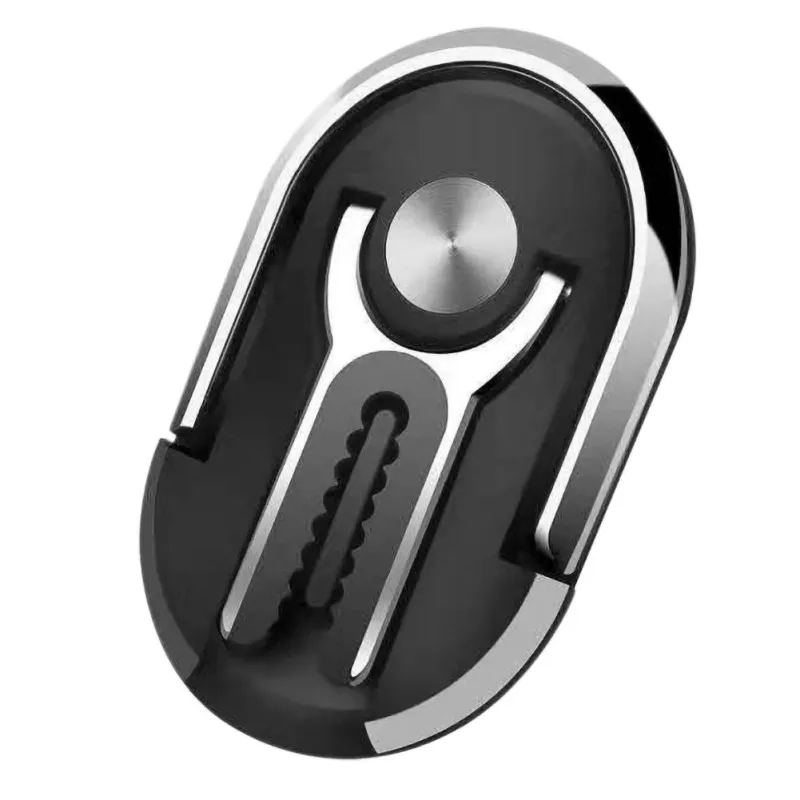 Универсальный автомобильный воздушный мобильного телефона кронштейн держатель стенд 360 градусов Автомобильный держатель для телефона на магните для автомобиля домашний телефон кольцом-держателем - Цвет: Черный