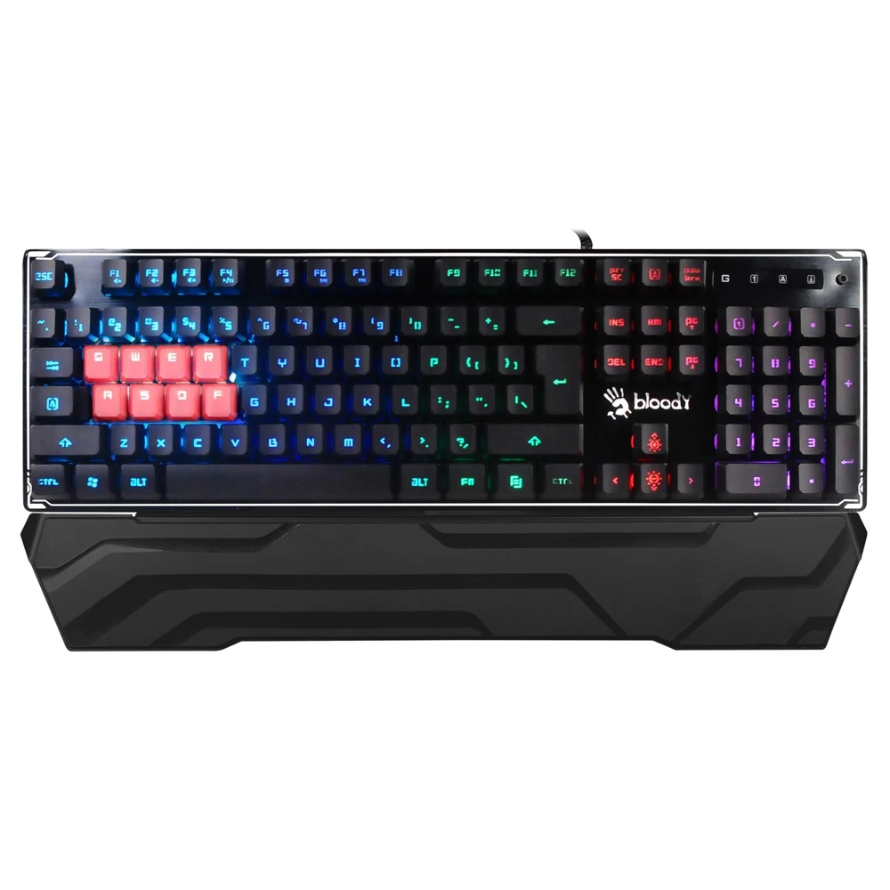 Клавиатура A4 Bloody B3370R черный USB Multimedia for gamer LED