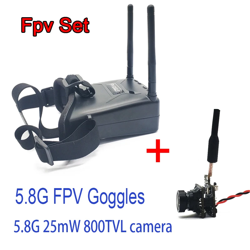 5,8G 40CH двойные антенны FPV очки монитор видео очки гарнитура HD для гонок Дрон с 5,8G 25mW видео передатчик камера