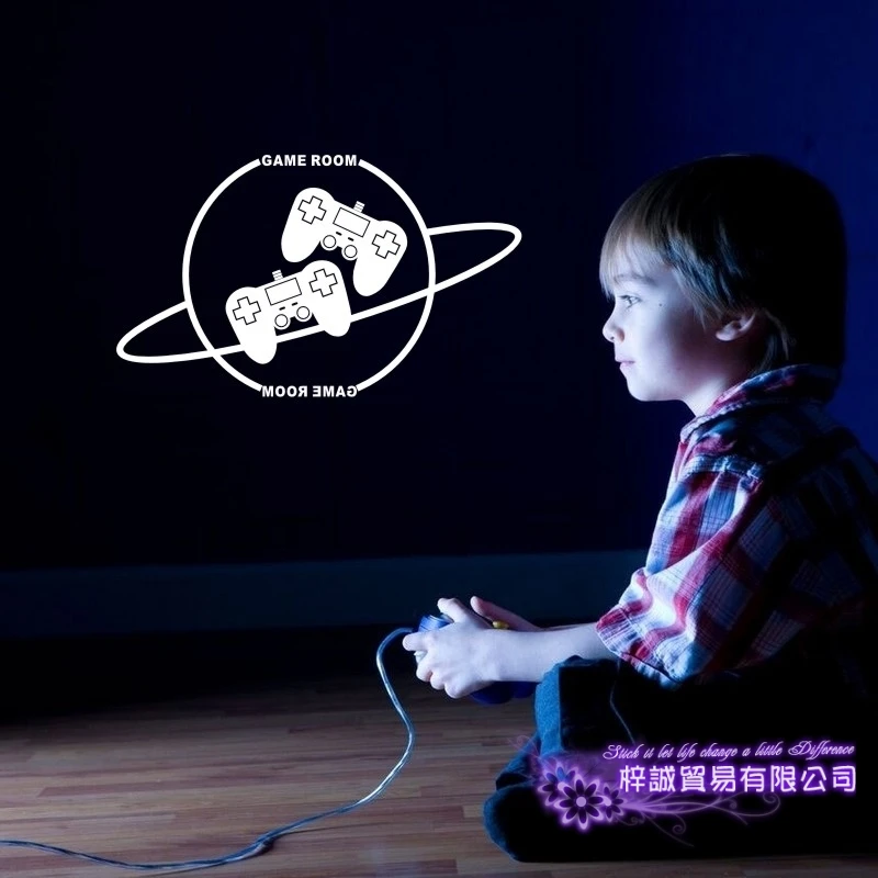 Gamepad Video Game Sticker Play Game Room Decal Gaming Posters Gamer Vinyl Wall Decals Parede Decor Mural Video Game Sticker