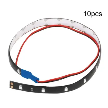 

10 pcs/set 30cm Ultra Bright Waterproof LED Strip Light with 15 LEDs Auto Car Daytime Running Light Flexible Decoration
