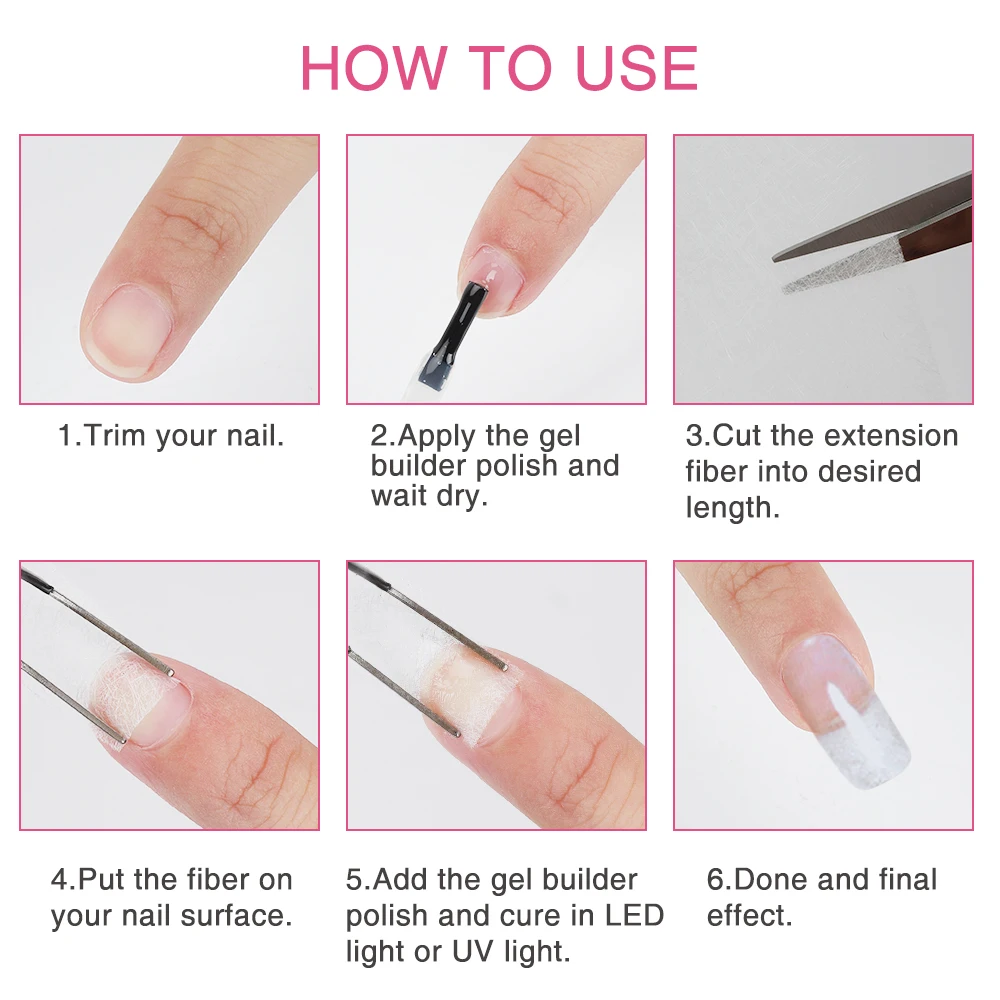 УФ гель для ногтей волоконный клей наращивания нетканый Шелковый