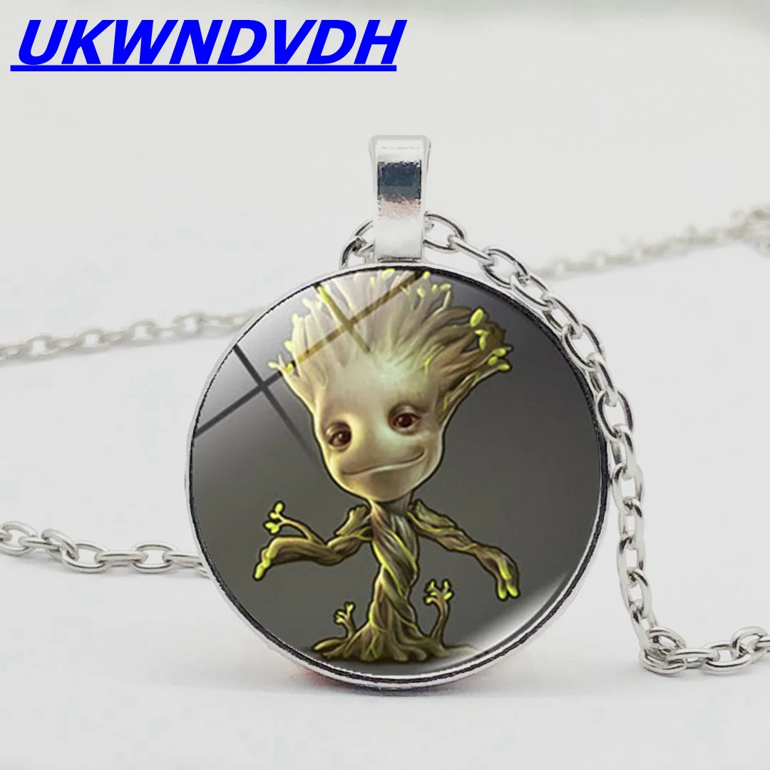 

Tree Grut Necklace Groot Bump Glass Pendant Personality with Men and Women Necklace