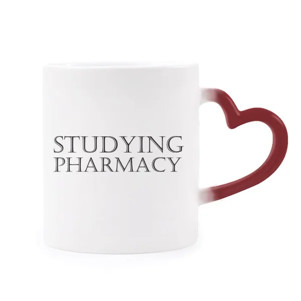 

Short Phrase Studying Pharmacy Morphing Mug Heat Sensitive Red Heart Cup
