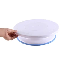 Прочный Стол для торта, вращающийся диск для торта, вращающийся диск, инструменты для выпечки с нескользящей пластиковой вертушкой для торта