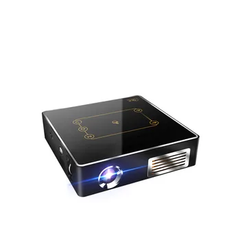 Kaufen 2GB + 16GB C9Plus 4K Tragbare Mini DLP Projektor Android 7,1 2,4G 5,8G Wifi Bluetooth Smart Touchpad Projektor Heimkino Beamer