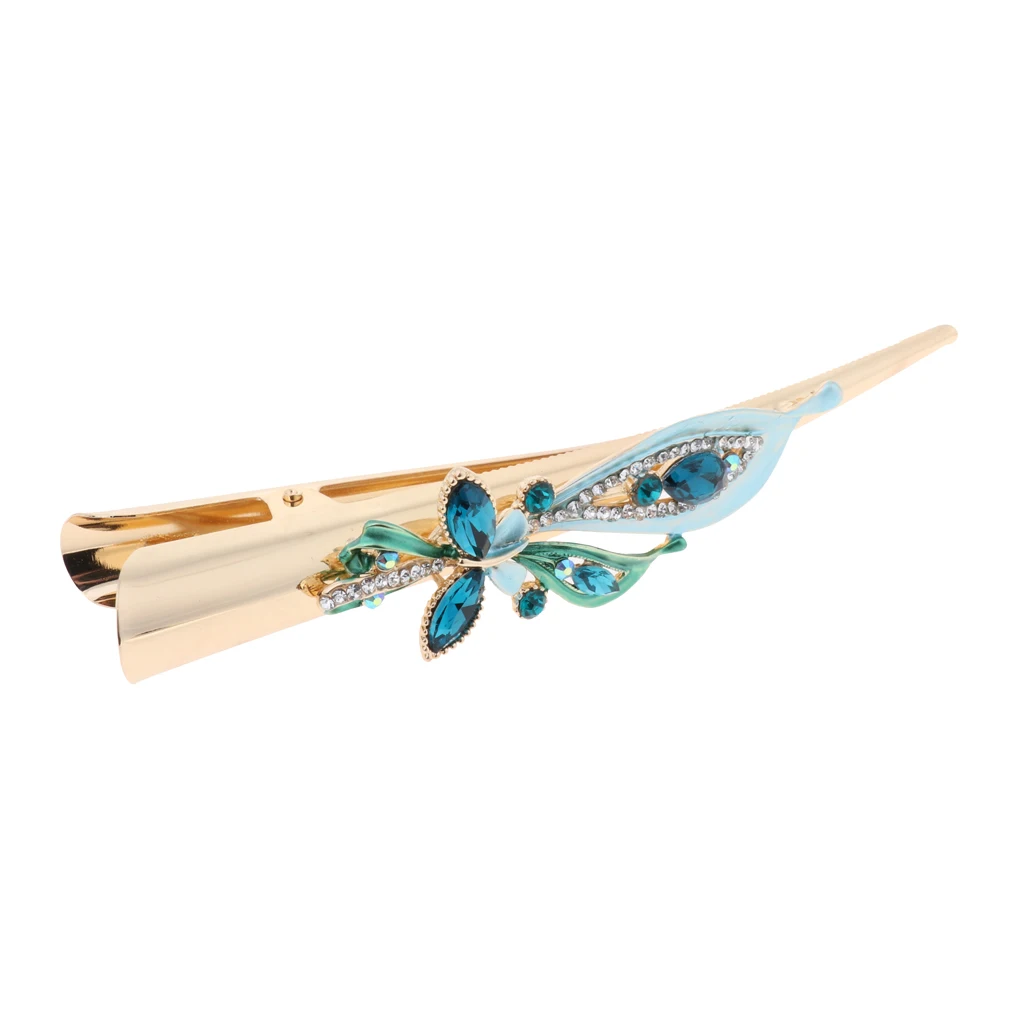 Large Rhinestones Alligator Hair Clips for Women Strong Hair Clamp Grips for Thick Hair