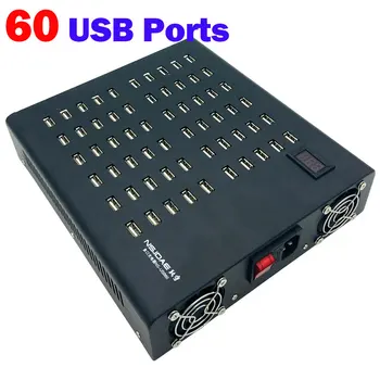 

60 Ports USB Power Station,Multi Port USB Wall Charger Dock Adapter 600W USB Charging Station for Hotel School Shopping malls