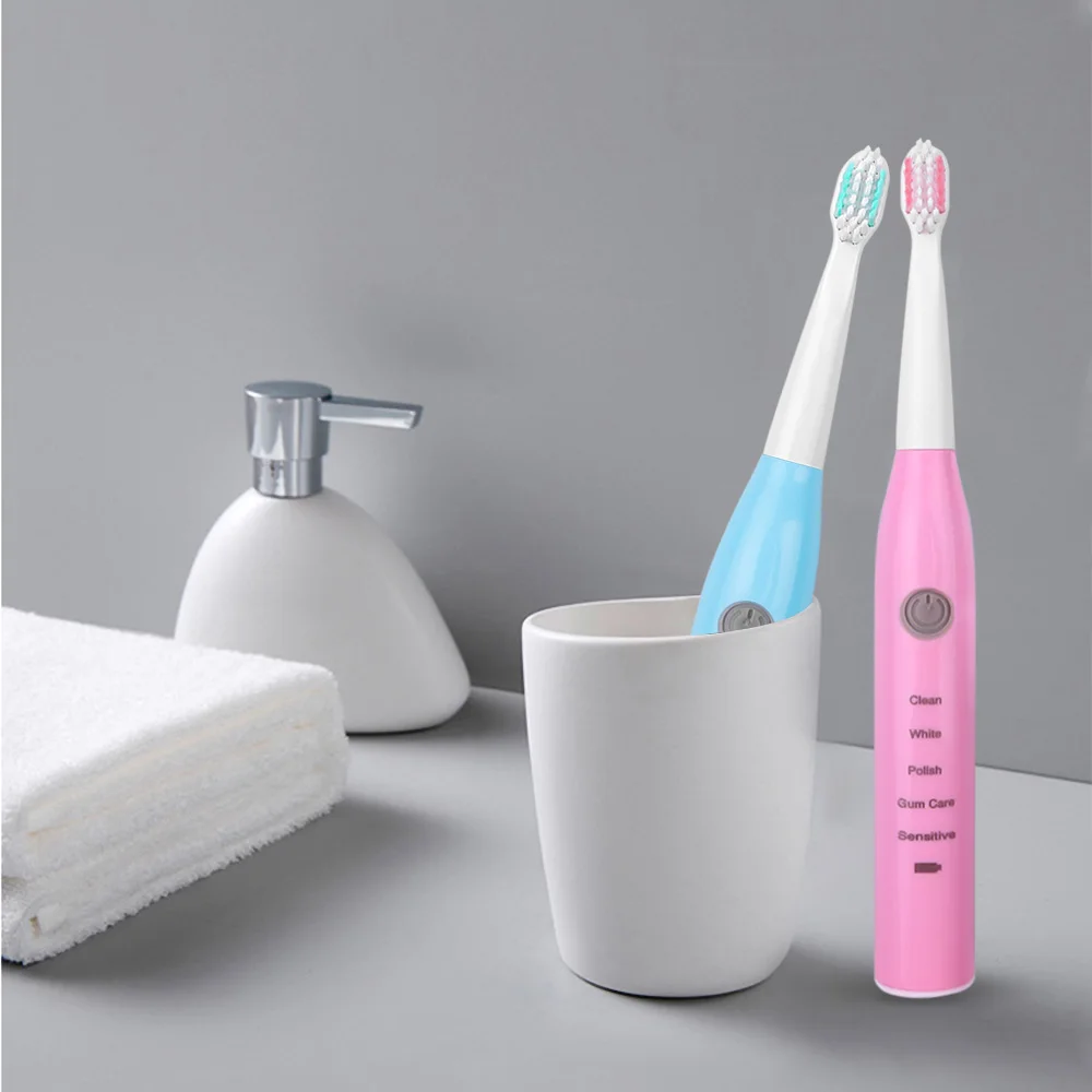Electric Toothbrush USB Charge Rechargeable Tooth Brushes Washable Electronic Top Quality Smart Chip Toothbrush with 4 Brush Hea Electric Toothbrush USB Charge Rechargeable Tooth Brushes Washable Electronic Top Quality Smart Chip Toothbrush with 4 Brush Hea