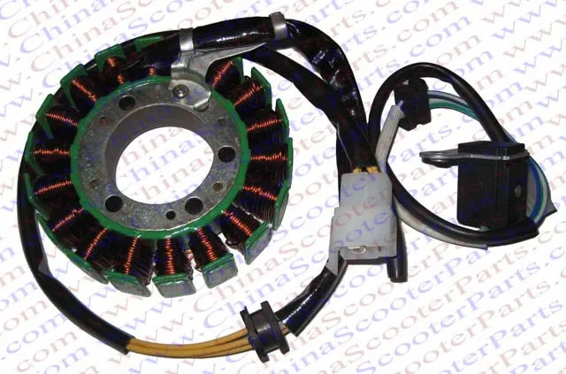 Статор Магнето 18 полюс Coil4 провод с триггером 250CC CN250 CF250 172 мм Kazuma Kinroad Дюна Скутер ATV Quad Go Kart Багги запчасти
