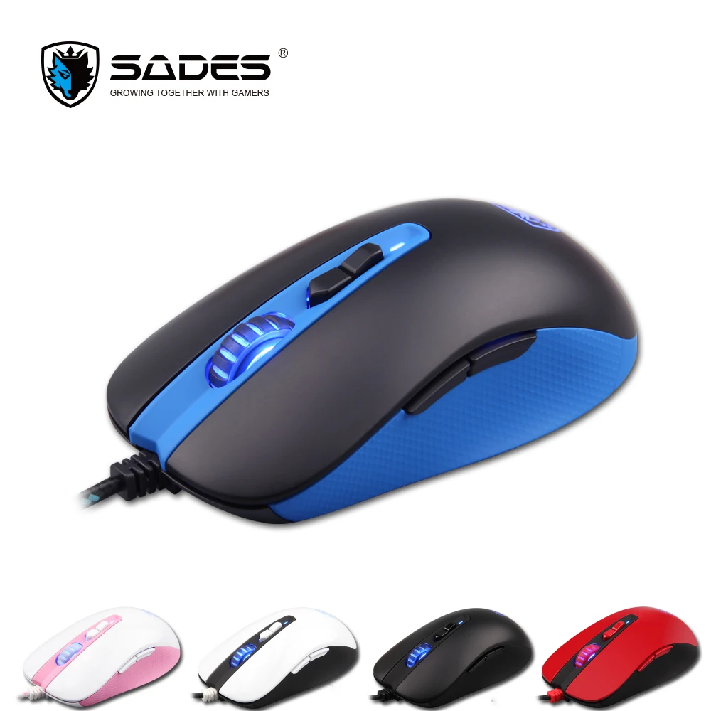 SADES S15 Musket 3000 dpi мышь Проводная 5 кнопок оптическая игровая мышь для компьютера/ПК/ноутбука черная