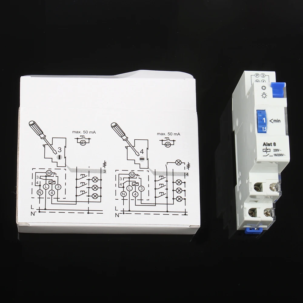 ALST8 (E8) E8 staircase light time switch timer controller 16A 220V good quality 1-7 minutes 1 to 7 minutes timer