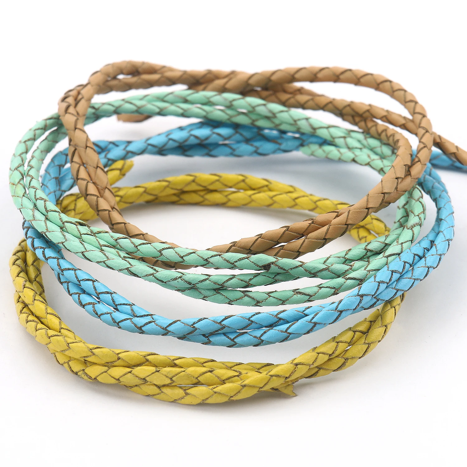 2 Yards Real Woven Leather Rope Diy Jewelry Bracelet - Temu