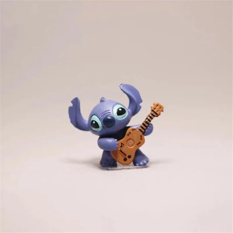 bantogogo Cartoon Kawaii Stitch Lilo and Stitch 9 Anime Figure 3D Stitch  Dog Plays Guitar with
