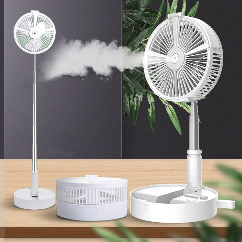 

Portable Folding Hydrating Fans Wireless Rechargeable Table Fan Home Office Outdoor Use Electric Fan Long Use Time