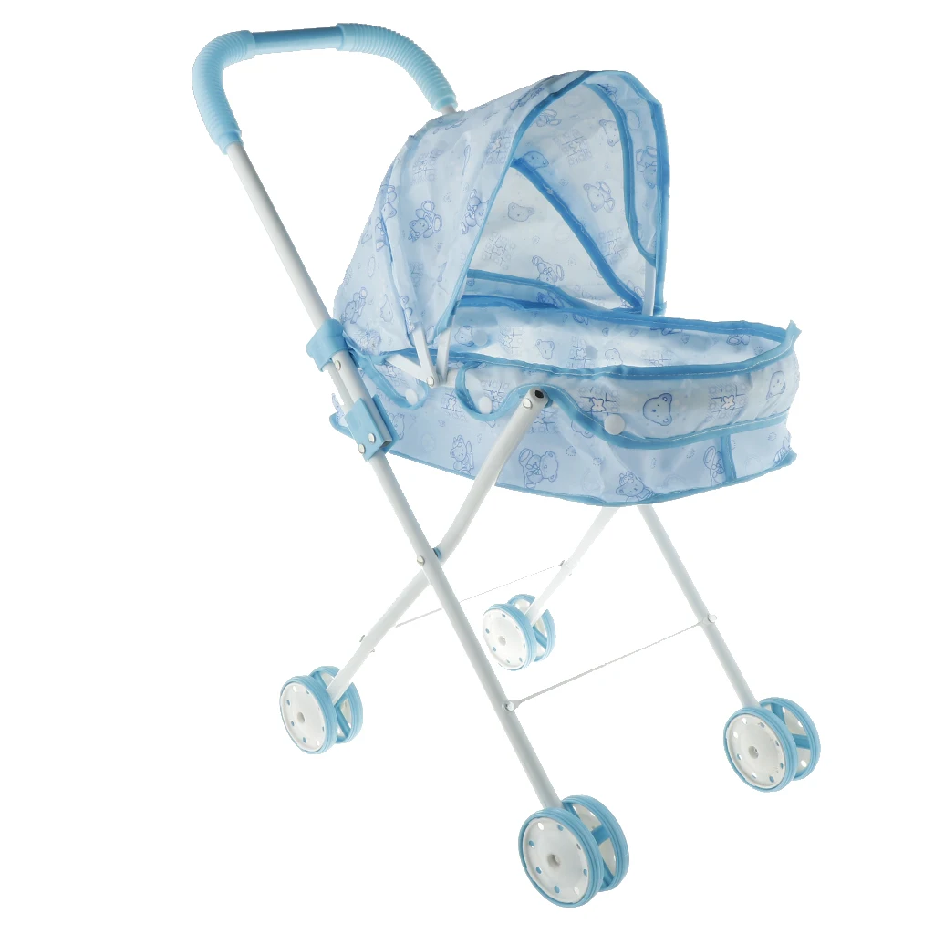 Plastic Doll Stroller (iron Support Frame) Baby Doll Carriage, Pretend