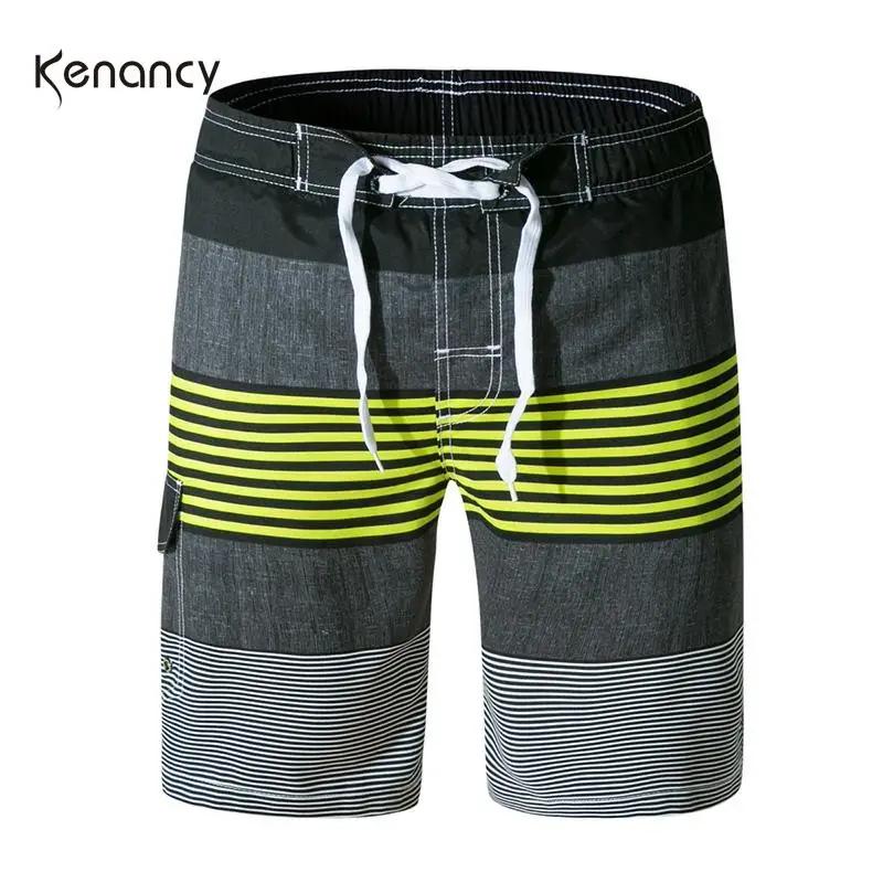 Мужские пляжные шорты heimks спортивные в полоску с сетчатой подкладкой