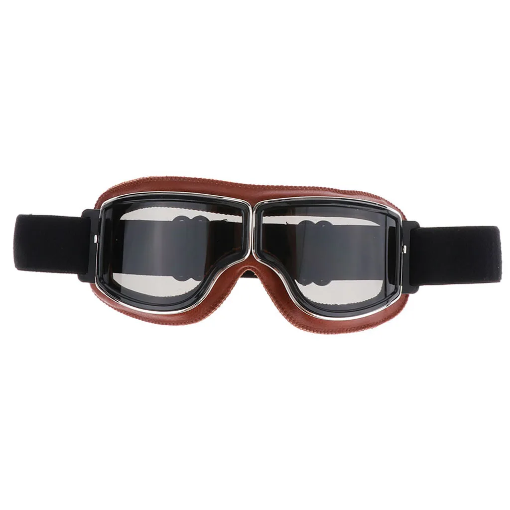 Retro Motocross ATV Dirt Bike Motorcycle Goggles Eyewear BLACK Twin Lens