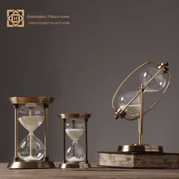 

Simple light luxury hourglass timer personality decoration living room wine cabinet porch creative home decorations