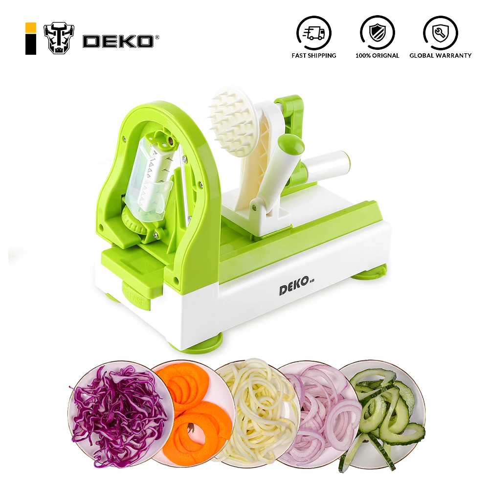 Deko manual de frutas cortador legumes cenoura batata spiralizer slicer salada macarrão macarrão macarrão fabricante macarrão acessórios cozinha