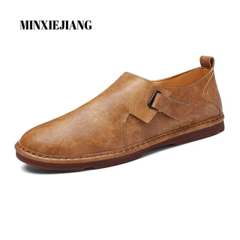 

2019 spring and autumn new men's shoes soft and comfortable leather casual shoes outdoor work shoes fashion men's loafers