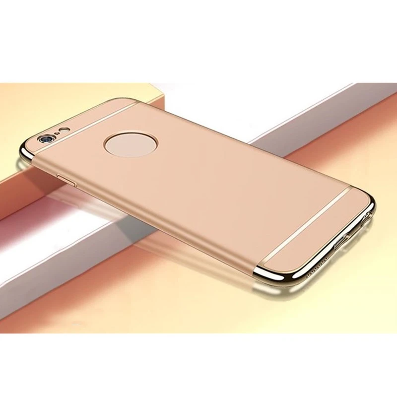 Для iPhone 6 7 8 чехол накладка защитный 3 в 1 Роскошная плакированная Модный КРЫШКА
