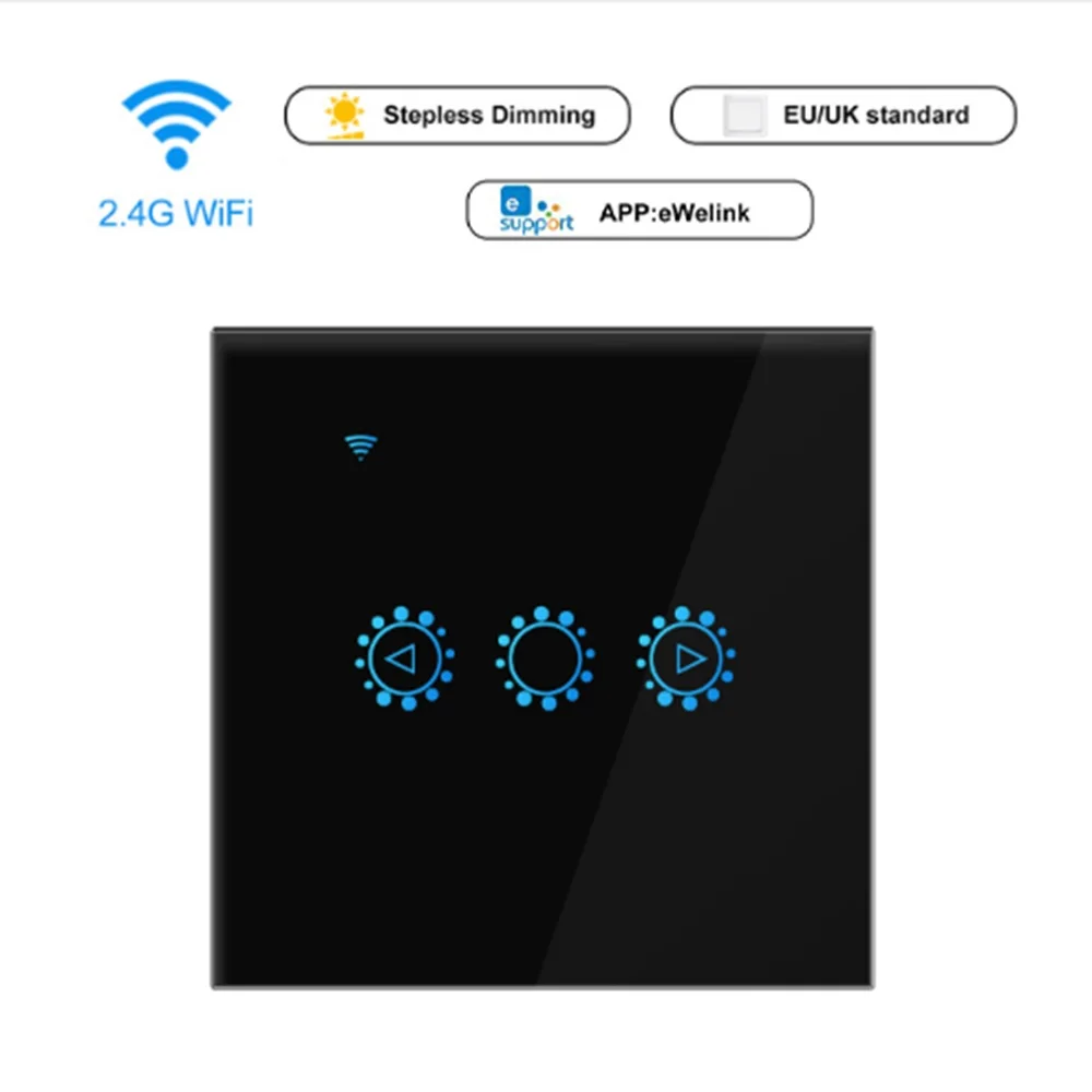 

New Smart LED Light Touched Switch Wall Wifi Lamp Light Switch Voice Control Phone APP Switch Light EU UK for Alexa Google Home