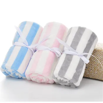 

Baby Blanket Winter Outdoor Newborn Flannel Fleece Swaddling Warm Soft Pink Baby Bedding 75*100CM