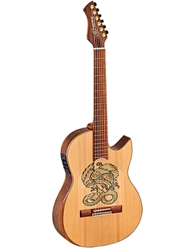 

Flametal-one classic guitar with pickup, with case, Ortega