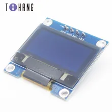 5 шт. синий 0,9"-белый топ с o-образным светодиодный доска 128X64 O светодиодный ЖК-дисплей светодиодный Дисплей модуль для Arduino IIC I2C общаться SPI серийный DC 3-5 V