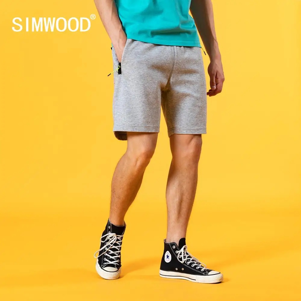 Shorts Men Drawstring Summer Comfortable Cotton-Jersey Brand-Clothing New SIMWOOD Gyms