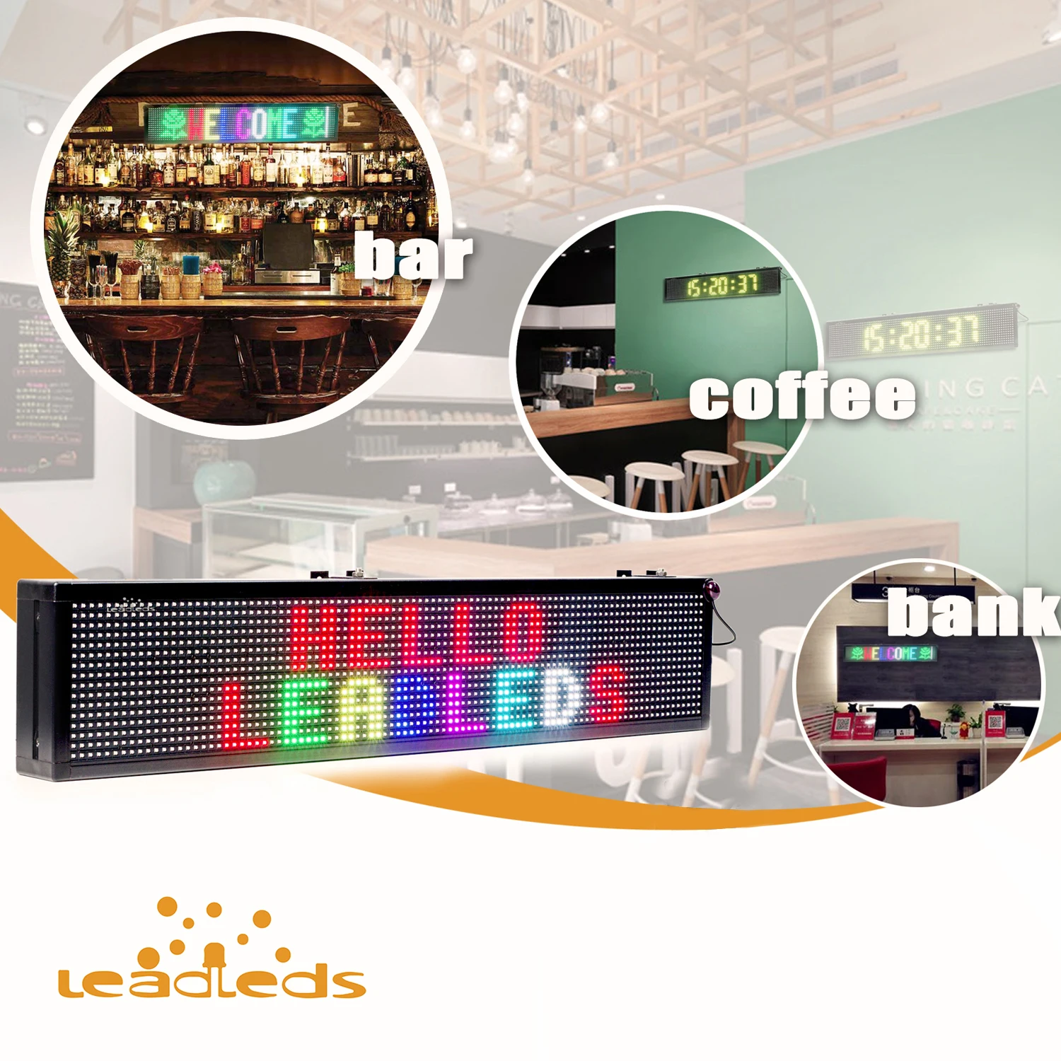 Leadleds P7.62 Full Color Led Display Board Indoor Use Fast Programmable By  App And Pc Software Multi-language Text Images Timer Led Displays  AliExpress