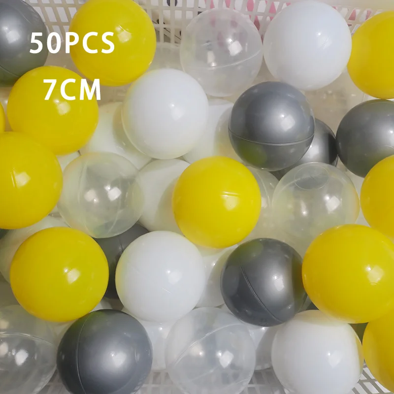 WJ3709K 7 см/50 шт экологически чистые красочные Мячи Мягкие пластиковые океанские шарики прозрачные воды океанские волнистые шарики игрушки для детей Малыш Ребенок - Цвет: WJ3709K