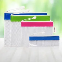 Comix A4/B5/A5 размер хозяйственная сумка на молнии цветная полоса ПВХ сумка на молнии, случайный цвет, 1 шт