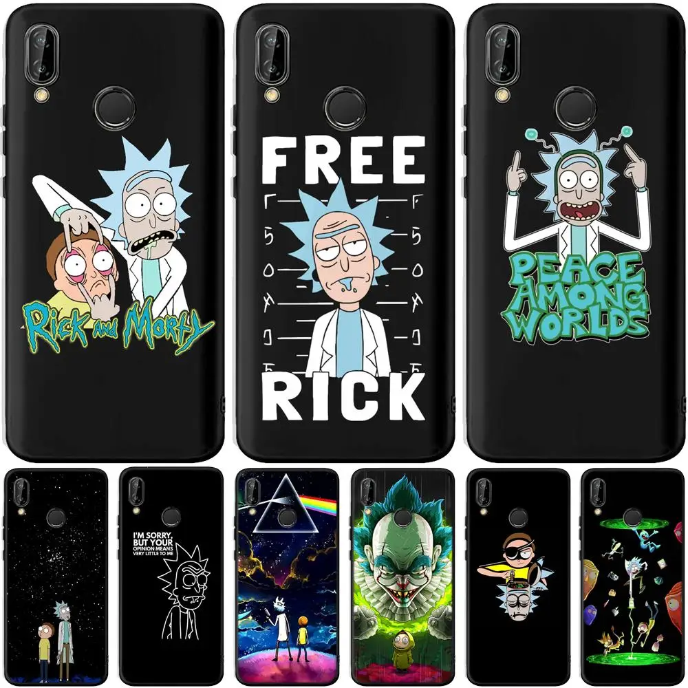 

Rick and Morty Case For Huawei P30 P20 P10 P9 P8 Lite Mate 10 20 30 Pro Y5 Y6 Y7 Y9 P Smart Plus 2019 Soft TPU Silicone Cover