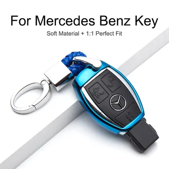 

TPU Car Accessories Key Case Cover Pendant for Mercedes Benz W176 W177 W205 W124 W203 W204 W210 W211 W212 GLA GLC C300 Keyring