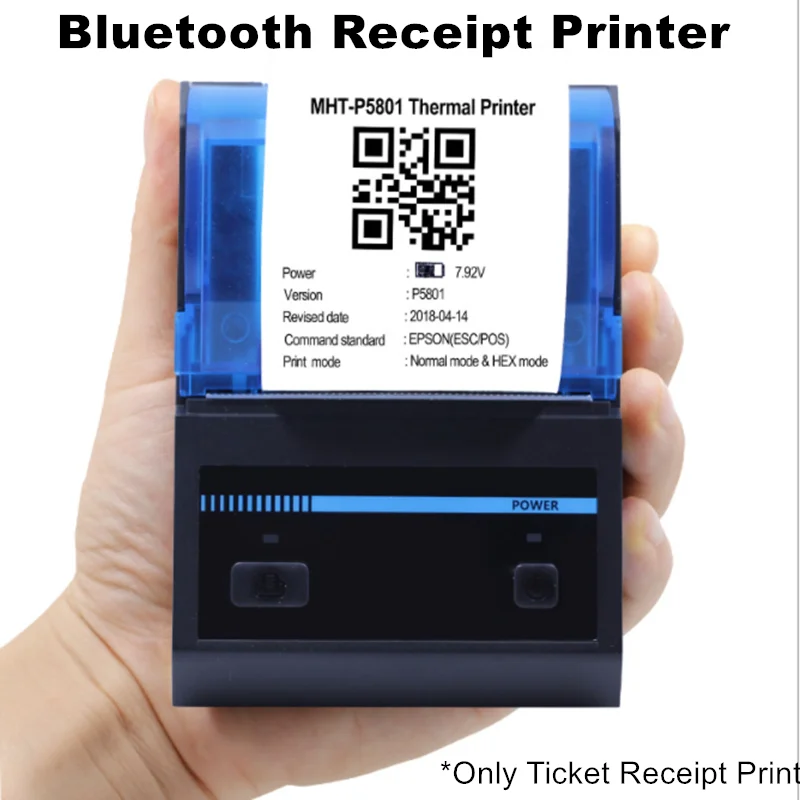 58 мм Принтер этикеток USB и Bluetooth принтер мини карманный принтер штрих-код принтер этикеток стикер Термальный чековый для телефона iOS Windows - Цвет: P16