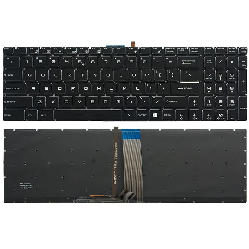 Teclado do Portátil dos Eua para o Msi Novo Gl72 Gp62vr Gp62mvr Gp72mvr Teclado Eua Gp62 Gp72 Gl62 Lg72 - Imagem 5