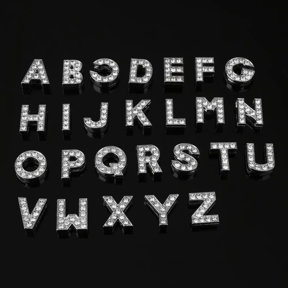 26 шт., вечерние, серебряные, сделай сам, A-Z, набор букв, алфавит, начальный Шарм для изготовления ювелирных изделий, декоративные поделки