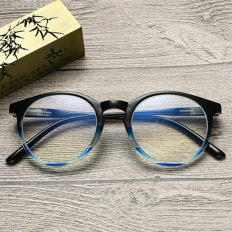 Oulylan ретро анти синий светильник очки для чтения для женщин и мужчин круглые компьютерные очки прозрачные очки для пресбиопии диоптрий+ 1,0 2,0 3,0