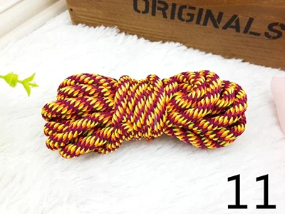 Meetee 15 метров 8 мм полиэфирные витые шнуры ручное украшение тканая веревка подарочная упаковка «сделай сам» двойные цветные шнуры для аксессуаров - Цвет: 11