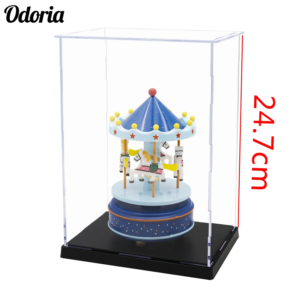 

Odoria Clear Acrylic Assembly Display Case/Box 24.7cm 9.7" Perspex Dustproof Protection for 1/100 Gundam 7"-9" Action Figure
