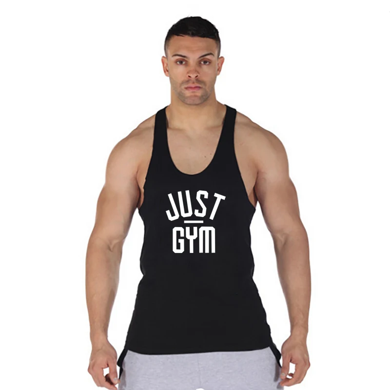 Бренд Just gym одежда для фитнеса майка для мужчин Бодибилдинг Стрингер майка для тренировок майка