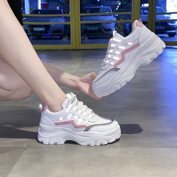 

Women Sneakers 2020 New Vulcanized Shoes Ladies Casual Shoes Spring Breathable Walking Mesh Flat Shoes Tenis Feminino C-73