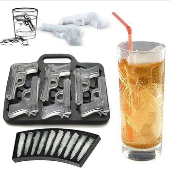 

Creative Gun Bullet Skull Shape Ice Cube Maker DIY Ice Cube Tray Chocolate Mold Home Bar Party Cool Whiskey Wine Ice Cream Tool