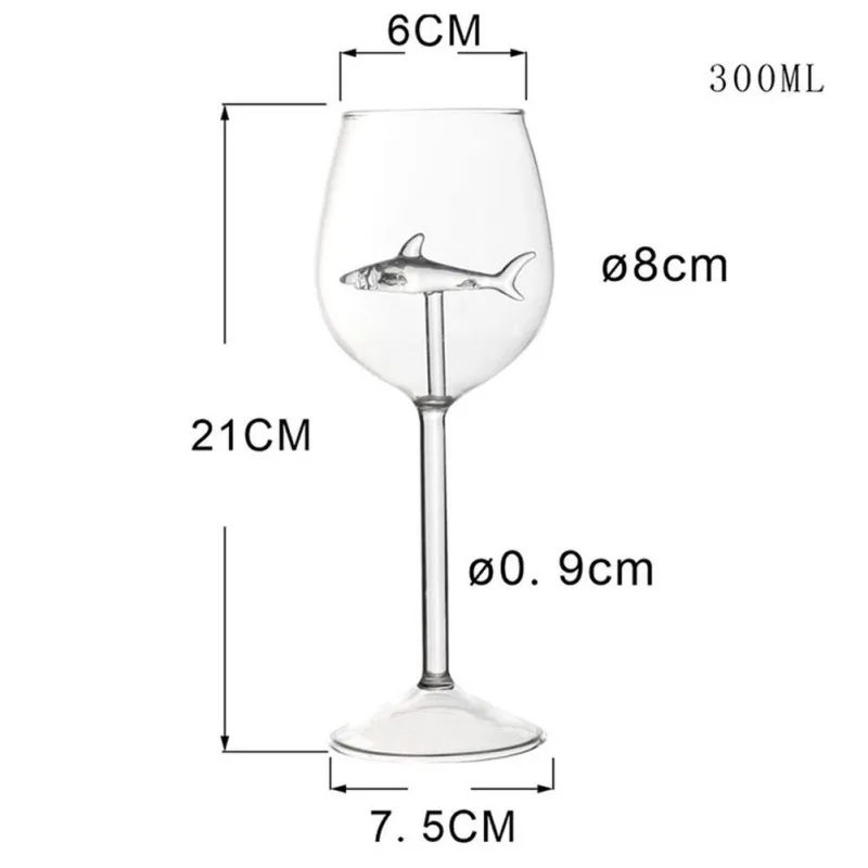 Европейский хрустальный стакан Акула красное вино бокал es чашка бокал 300 мл Акула Стиль бокал для коктейльного вина es